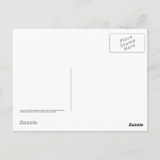 Havasu Canyon Pack Train Postkarte (Rückseite)