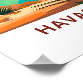 Havasu Falls Arizona Travel Print Poster (Ecke)