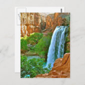 Havasu Falls Canyon Postkarte (Vorne/Hinten)