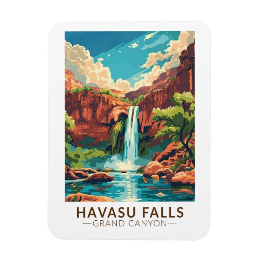 Havasu Falls Grand Canyon Kunst, Dichtung und Musi Magnet (Vertikal)
