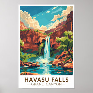 Havasu Falls Grand Canyon Reise Kunst Vintage Poster