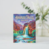 Havasu Falls USA Postkarte (Stehend Vorderseite)