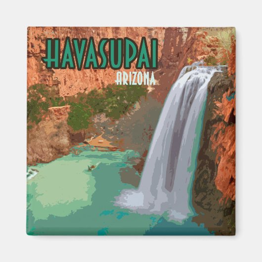 Havasupai Indian Reservation Arizona Mooney Falls Magnet (Vorne)
