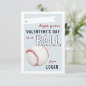 "Have a Ball" Baseball Valentine's Day Card Einladung (Stehend Vorderseite)