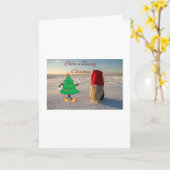 Have a Beachy Christmas card for Holiday Greeting Karte (Gelbe Blume)