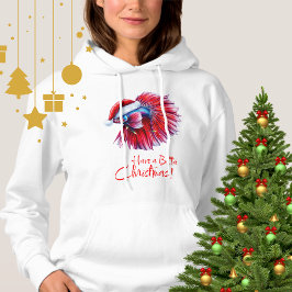 Have a Betta Christmas Funny Santa Fish Lover Pun  Hoodie