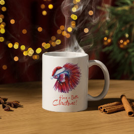 Have a Betta Christmas Funny Santa Fish Lover Pun  Kaffeetasse