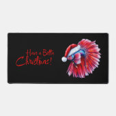 Have a Betta Christmas Funny Santa Fish Lover Pun  Schreibtischunterlage (Vorderseite)