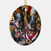 Have a Blue Heeler Christmas! Keramik Ornament (Rechts)