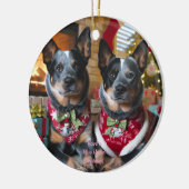 Have a Blue Heeler Christmas! Keramik Ornament (Links)