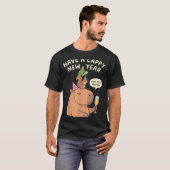 Have A Cappy New Year 2026 Capybara Max Rizz Funny T-Shirt (Vorne ganz)
