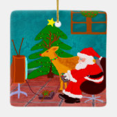 Have A Chill Christmas Keramikornament (Rückseite)