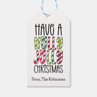Have A Holly Jolly Christmas Gift Tag Geschenkanhänger