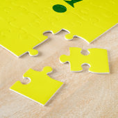 Have a Hoppy Day Cute Cartoon Frogs Green Yellow Puzzle (Seite)