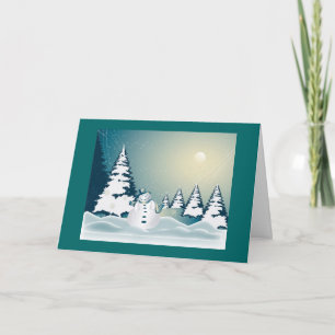 HAVE A JOYOUS HOLIDAY SEASON SNOWMAN CARD FEIERTAGSKARTE