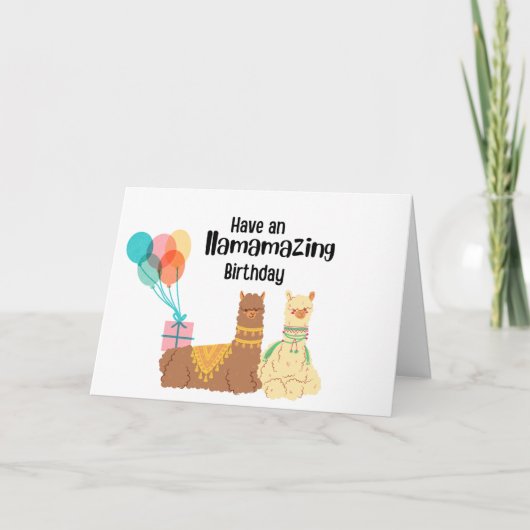Have a Llamazing Birthday Karte (Vorderseite)
