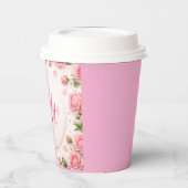 Have a Lovely Day Pink Rose Mug Pappbecher (Links)