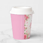Have a Lovely Day Pink Rose Mug Pappbecher (Rechts)