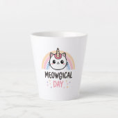 Have a "Meowgical Day" Cat Unicorn Milchtasse (Vorderseite)