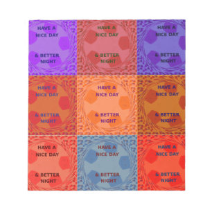 Have a Nice Day Colors Notizblock