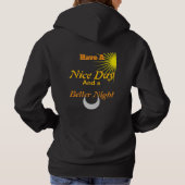 Have a Nice Day: Luxury Gold Text Balance Zip-U Hoodie (Rückseite)