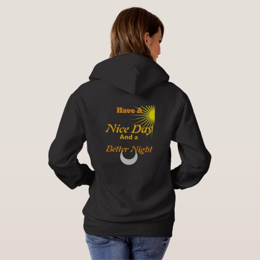 Have a Nice Day: Luxury Gold Text Balance Zip-U Hoodie (Schwarz voll)