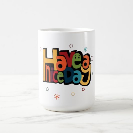 "Have a Nice Day" Retro Colorful Coffee Mug Kaffeetasse (Mittel)