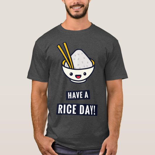 Have A Rice Day  Funny Japanese Food Pun Premium T-Shirt (Vorderseite)