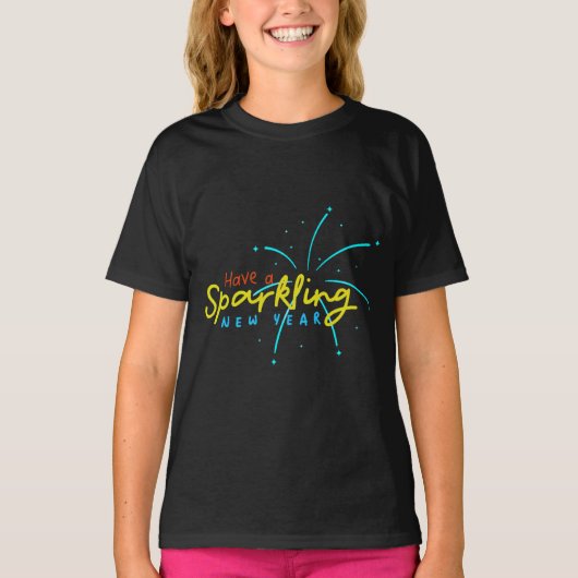 Have A Sparkling New Year Kids Tshirt (Vorderseite)