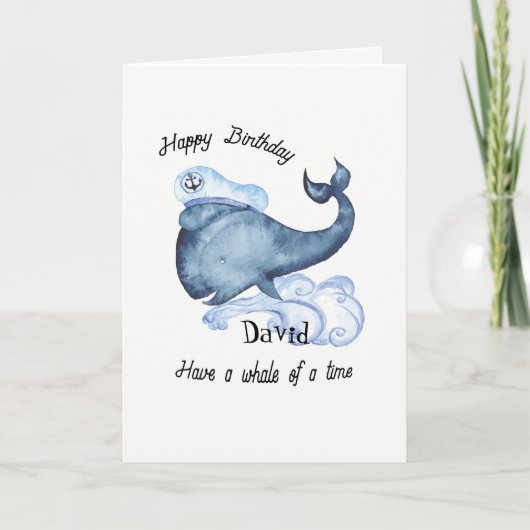 Have a Whale of a Time Birthday Card Karte (Vorderseite)