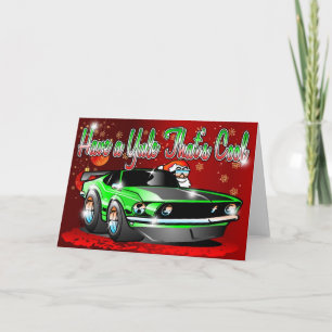 Have a Yule Thats Cool - Pony Car Santa Xmas Feiertagskarte