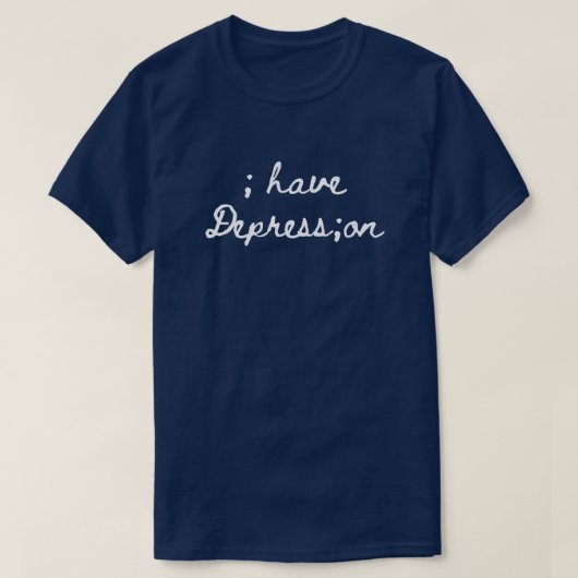 ; have Depression_QRcode T-Shirt (Design vorne)