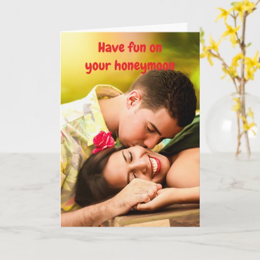 Have fun on your honeymoon. karte (Gelbe Blume)