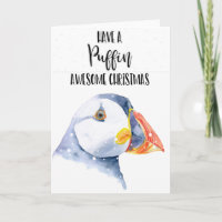 HAVE Puffin Awesome Christmas Watercolour