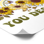 Have The Day You Deserve Motivational Quote Men Wo Poster (Ecke)