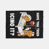 Have You Tried Icing It Christmas Icu Nurse Ginger Fleecedecke (Vorderseite (Horizontal))