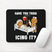 Have You Tried Icing It Christmas Icu Nurse Ginger Mousepad (Mit Mouse)