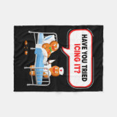 Have You Tried Icing It Gingerbread Funny Nurse Ch Fleecedecke (Vorderseite (Horizontal))