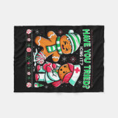Have You Tried Icing It Gingerbread Icu Nurse Chri Fleecedecke (Vorderseite (Horizontal))