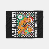 Have You Tried Icing It Gingerbread Nurse Christma Fleecedecke (Vorderseite (Horizontal))