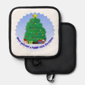 Have yourself a Furry little Christmas Topflappen (Vorderseite/Rückseite)