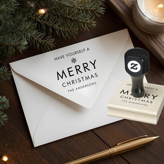 Have Yourself A Merry Christmas Personalized Gummistempel