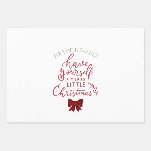 Have Yourself a Merry Little Christmas Holiday Geschenkpapier Set (Vorderseite)
