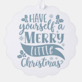 Have Yourself A Merry Little Christmas Mouse Ornament Karte (Rückseite)