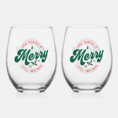 Have Yourself A Merry Little Christmas Weinglas Ohne Stiel (Rückseite)