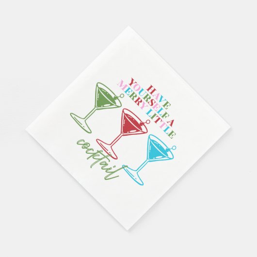 Have Yourself A Merry Little Cocktail Bachelorette Serviette (Ecke)