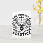 Have Yourself A Merry Little Solstice Christmas Pa Karte (Gelbe Blume)