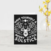 Have Yourself A Merry Little Solstice Christmas Pa Karte (Gelbe Blume)