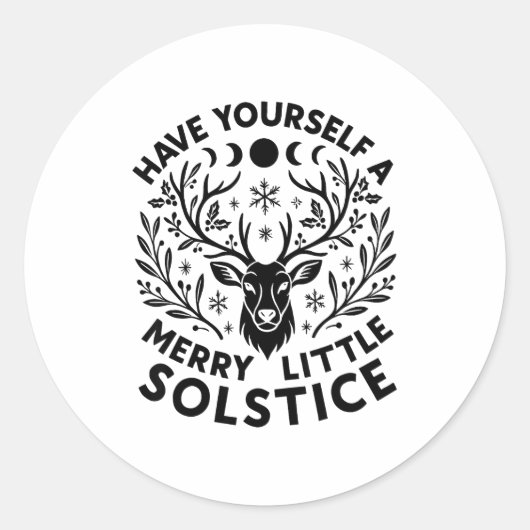 Have Yourself A Merry Little Solstice Christmas Pa Runder Aufkleber (Vorderseite)