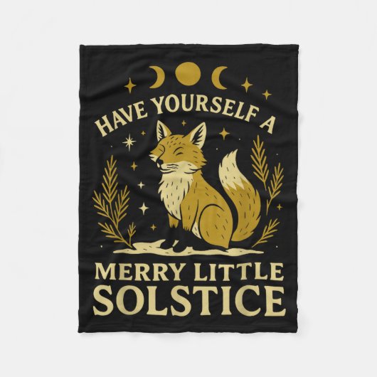 Have Yourself A Merry Little Solstice Fox Mystic Fleecedecke (Vorderseite)